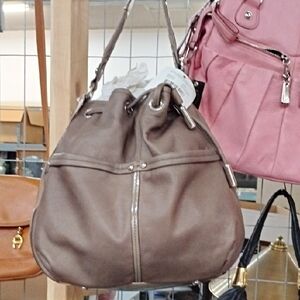 Brown Leather B. Makowski Shoulder Bag